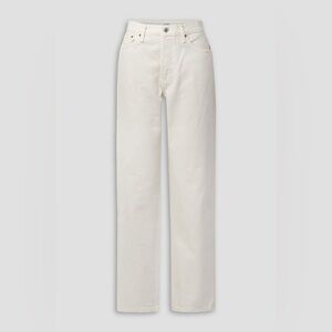 Re/Done Women's Straight Leg Jeans in Cream